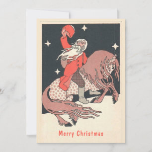 Père Noël de style inhabituel sur une carte de voe
