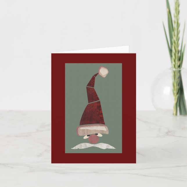 Père Noël d'Emil, carte de Noël moderne du milieu  (Devant)