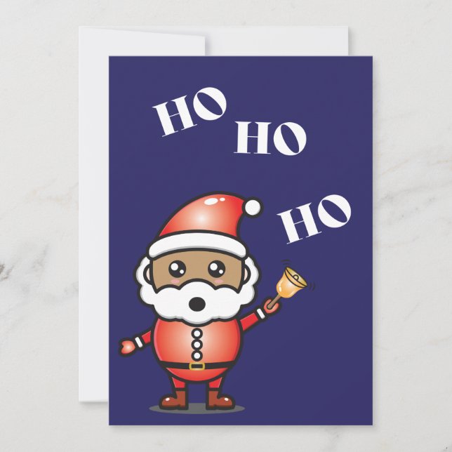 Père Noël est ici carte de Noël (Devant)