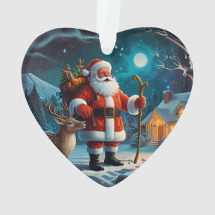 Père Noël et Reindeer Wonderland Noël