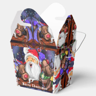 Père Noël et Rennes Drôle Ballotins de Noël