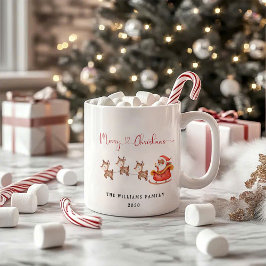 Père Noël et rennes | Mug café de Noël