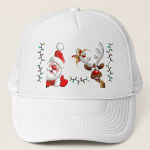 Père Noël et Rudolph casquette