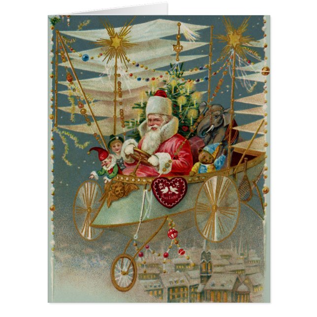 Père Noël et sa carte de voeux Extraordinaire de v (Devant)