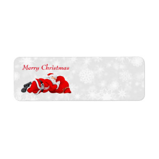 père Noël étiquettes de adresse endormis