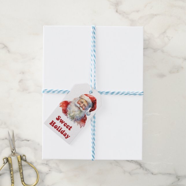 Père Noël étiquettes pour les cadeaux festifs ! (Avec de laficelle)