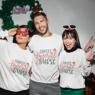 Père Noël Favori infirmière sweatshirt de Noël