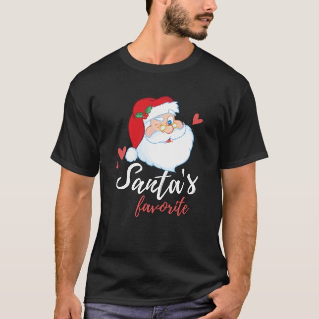 Père Noël Favorite Funny T-shirt pour Noël (Devant)