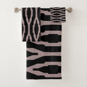 Père Noël Fe rose et noir Géométrique Motif modern
