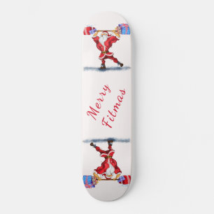 Père Noël fitness skateboard