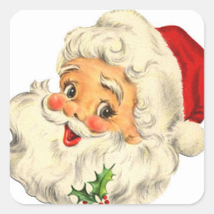 Père Noël font face : Autocollants mignons et