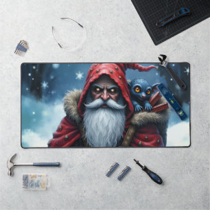 Père Noël Frostbite et son elfe de malice.