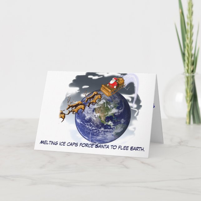 Père Noël fuit la carte Terre (Devant)