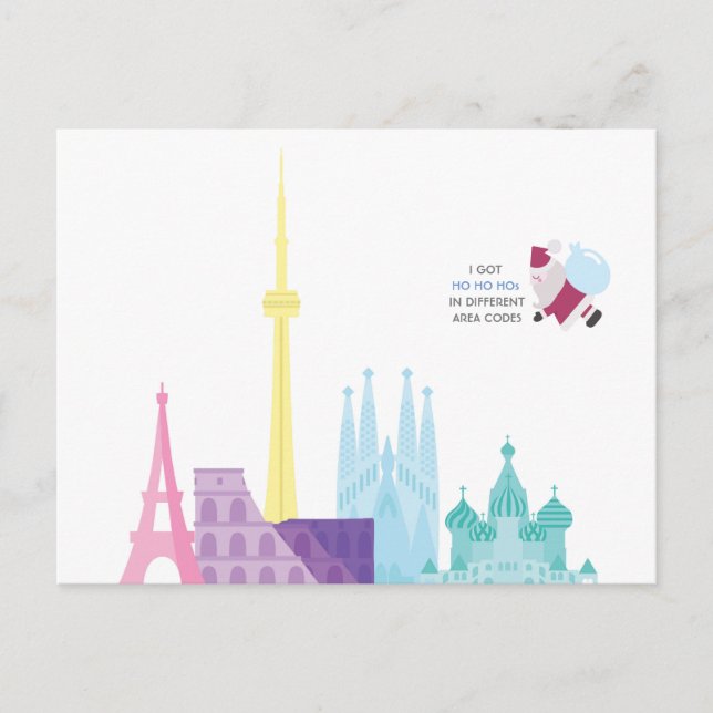 Père Noël Funny Pun Christmas Holiday Carte de voy (Devant)