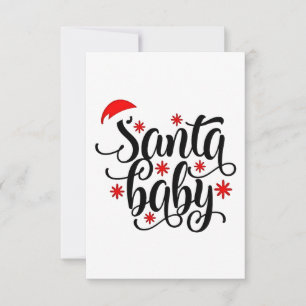Père Noël Grossesse bébé Faire-part Noël Père Noël