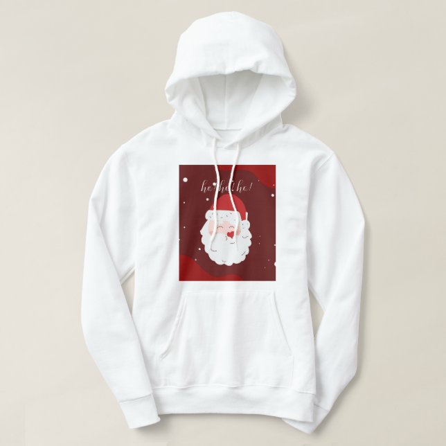 " Père Noël 'Ho ! Ho ! Ho ! ' Sweat - shirt à capu (Design devant)