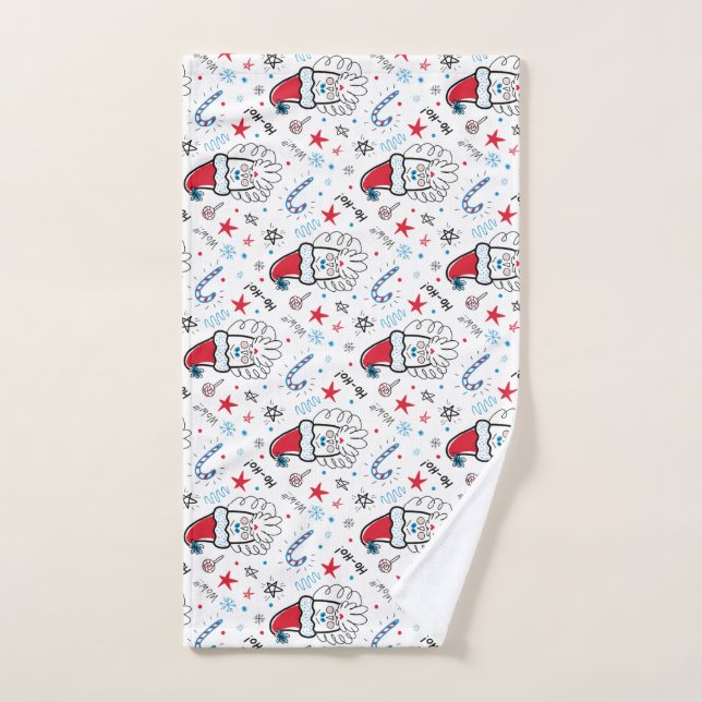 Père Noël illustration Fouets de stockage de Noël (Serviette à main)