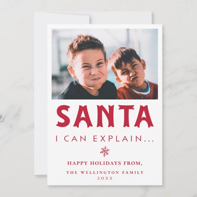 père Noël Je Peux Expliquer... Carte de vacances p (Devant)