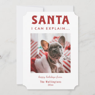 père Noël Je Peux Expliquer Le Carte photo Humour
