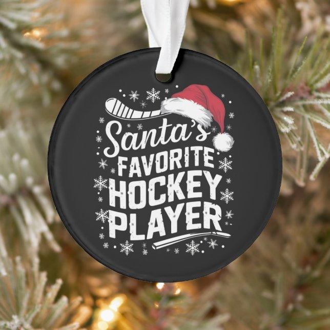 Père Noël Joueur de hockey favori Pyjama Noël (Arbre)