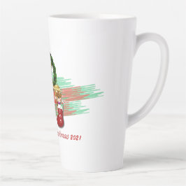 Père Noël Joy Sock Latte Mug de Noël