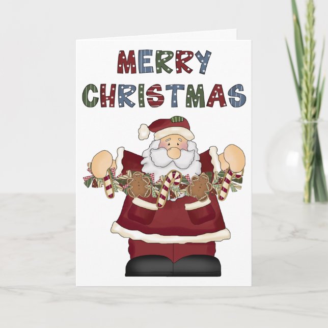 Père Noël Joyeuse carte de Noël par SRF (Devant)