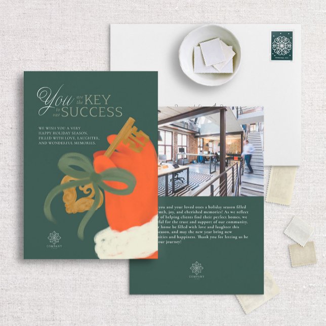 Père Noël Key Professional Carte de remerciements  (Créateur téléchargé)