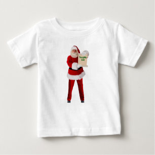 Père Noël Liste de filles T-shirt bébé