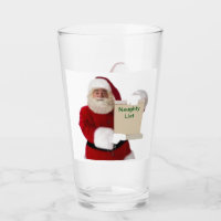 Père Noël Liste de vilaines Tumbler en verre
