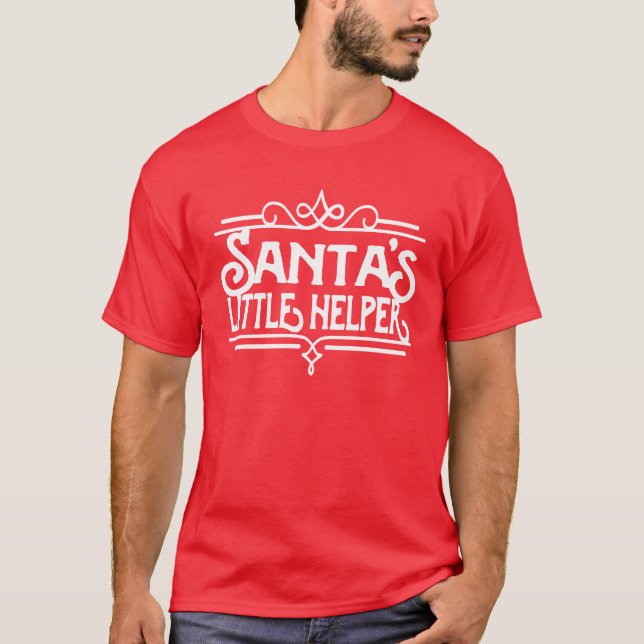 Père Noël Little Helper | T-shirt de Noël (Devant)