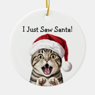 Père Noël Little Kitten Helper Cat Ornement