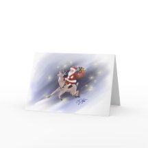 Père Noël livre une carte de voeux