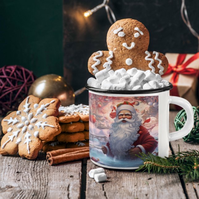 Père Noël lunatique 1 Mug (Whimsical Surrealist Santa Claus 1 Mug
)