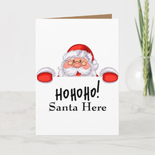 Père Noël me voici carte de Noël avec chien
