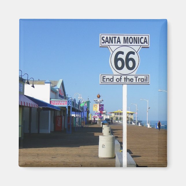 Père Noël Monica Route 66 Magnet ! (Devant)