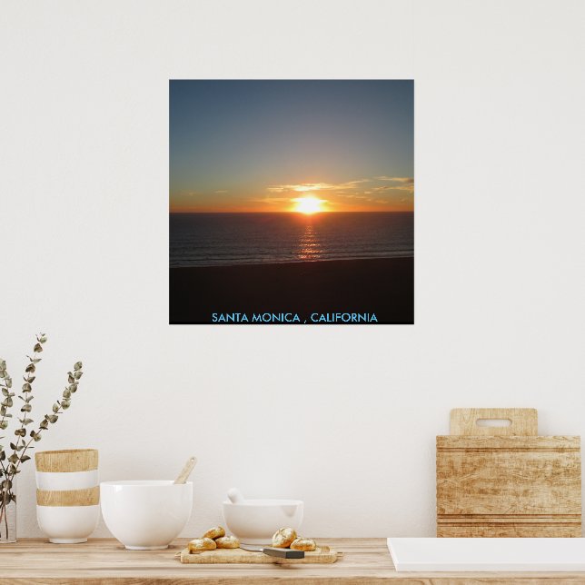 PÈRE NOËL MONICA SUNSET #1 POSTER (Cuisine)