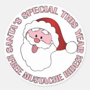 Père Noël Moustache Rides autocollants