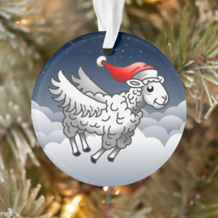 Père Noël mouton de Noël volant