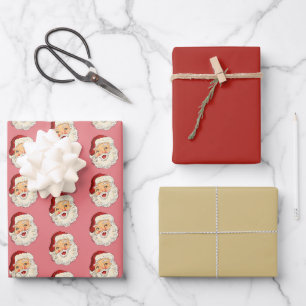 père Noël No. 6 Feuilles de papier à envelopper