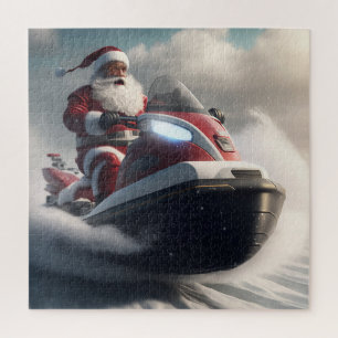 PÈRE NOËL NOËL SNOWMOBILE JIGSAW PUZZLE