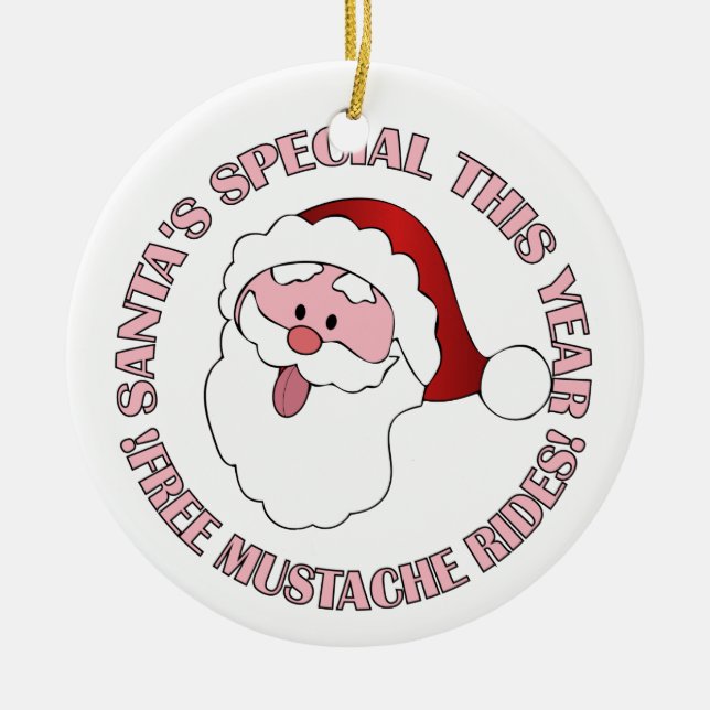 Père Noël - Ornement de la Moustache Rides (Devant)