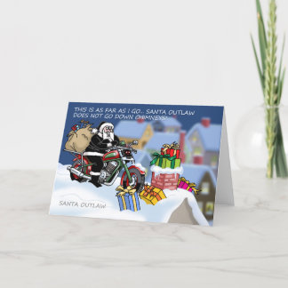 Père Noël Outlaw© Carte de Noël (Chimney)