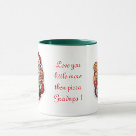 Père Noël Pizza Party Christmas Mug modifiable