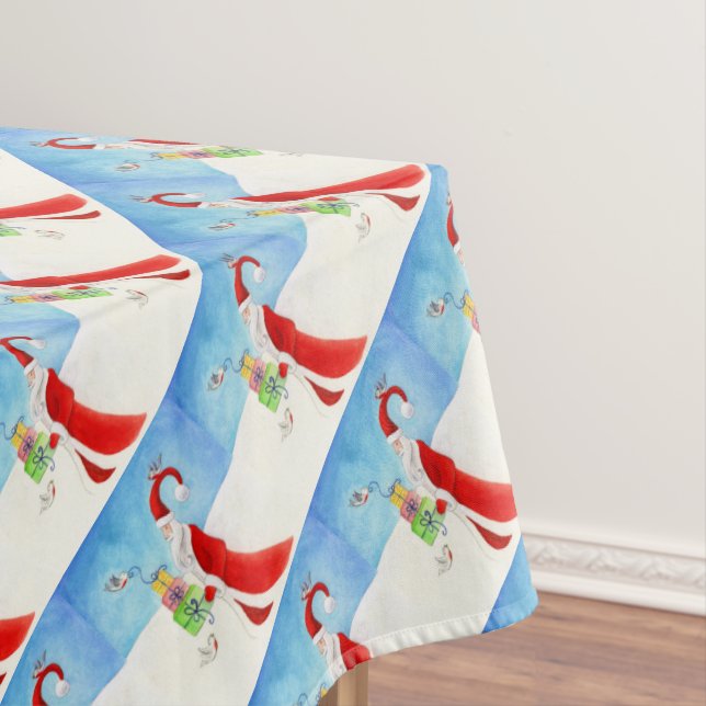 Père Noël portant des cadeaux dans la nappe d'art  (In Situ)