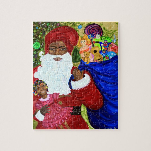 Père Noël Puzzle de souhaits avec boîte collective (Vertical)