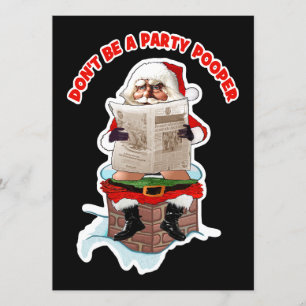 Père Noël "Rabats-Joye" Cartes d'invitation drôles