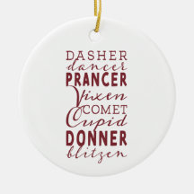 Père Noël Reindeer Ornement de Noël