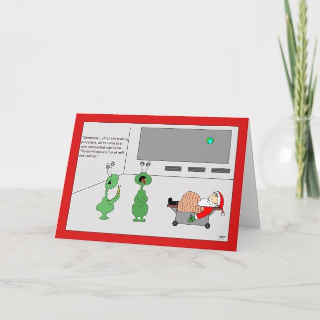 Père Noël remplie de lait et de biscuits Carte de  (Devant)