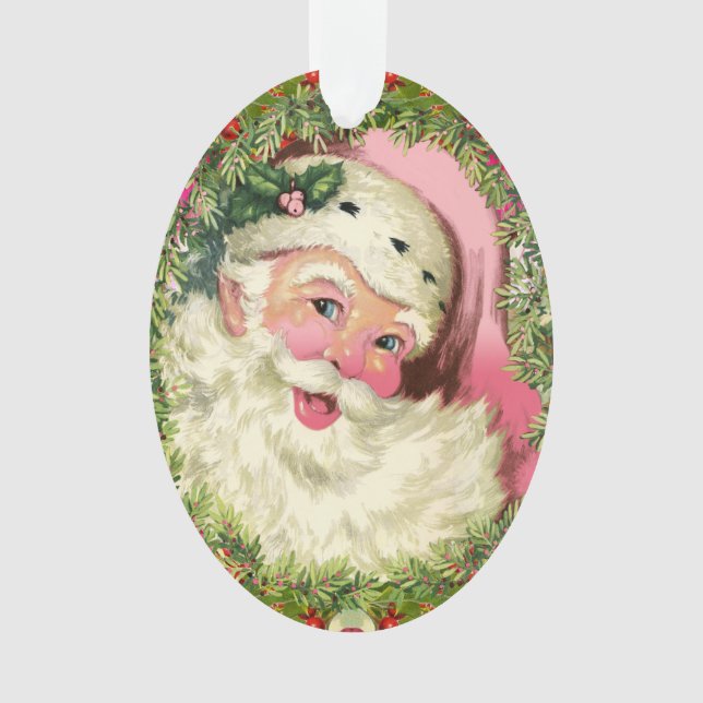 Père Noël rose vintage (devant)
