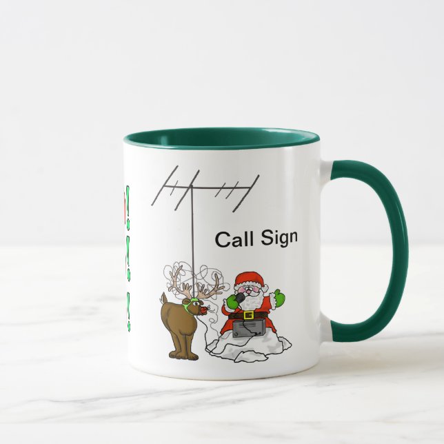 Père Noël, Rudolph Ho ! Tasse de Noël - (Droite)